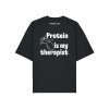 t shirt black blaster merch protein is my therapist
