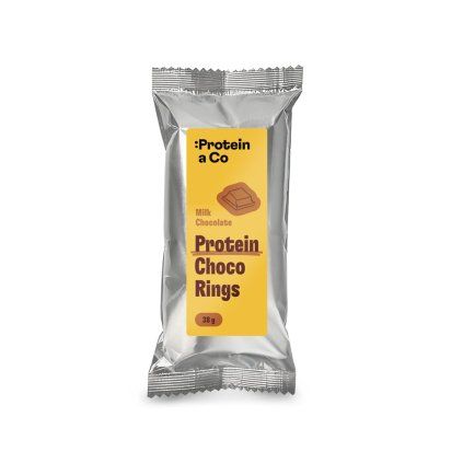 Inele de ciocolată proteică - ciocolată cu lapte 38g