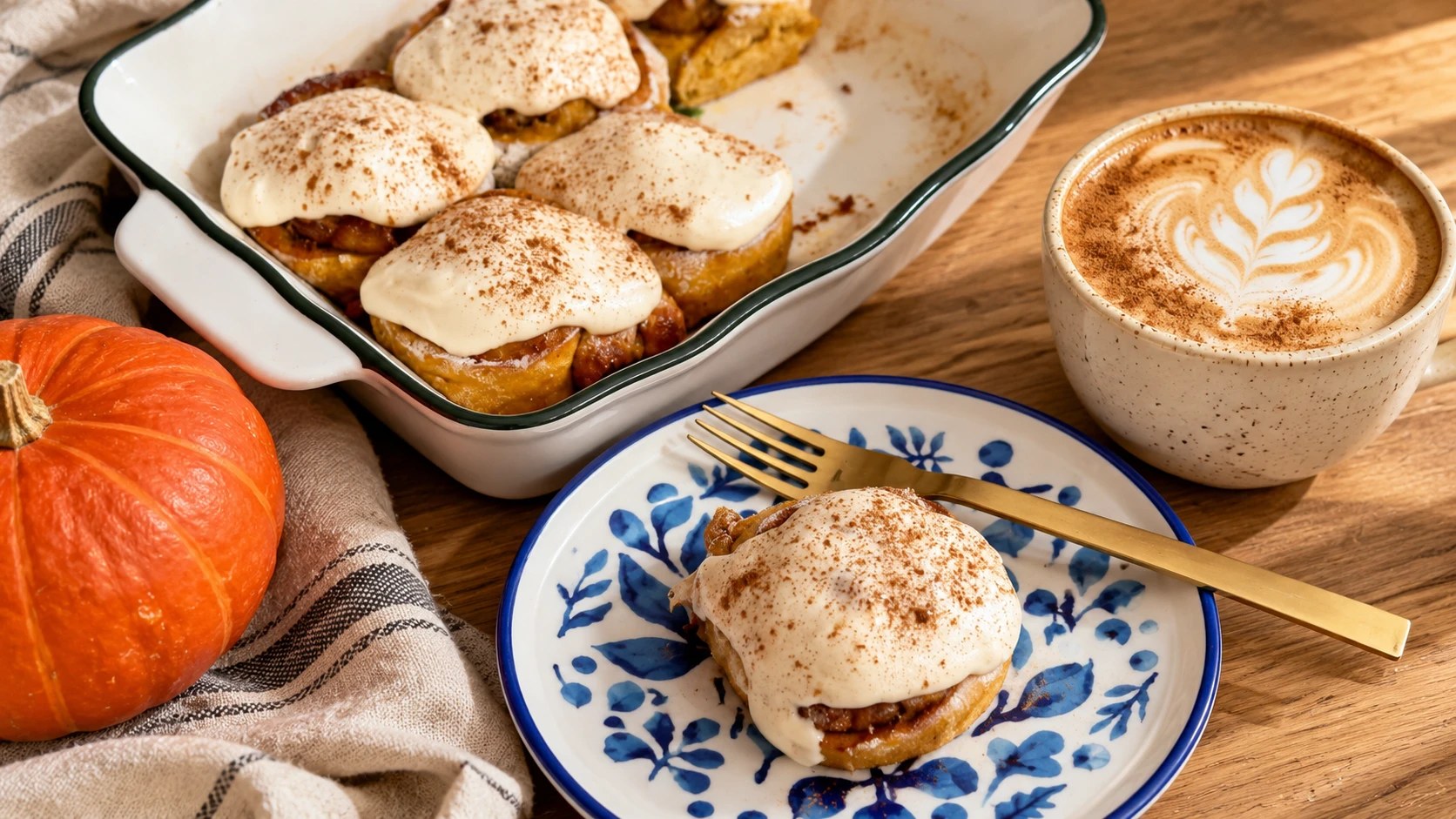 Pumpkin Spice rolky s karamelizovanými jablkami