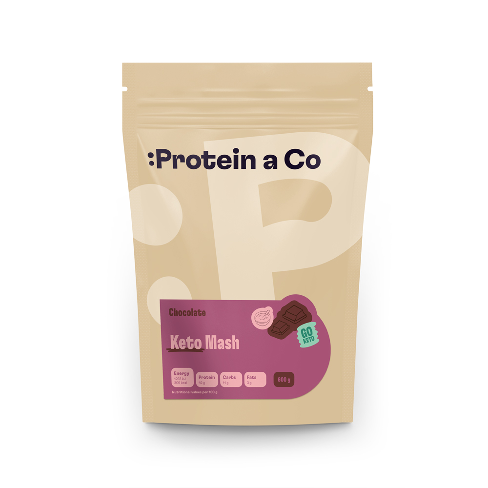 Protein & Co. Keto mash – proteinová dietní kaše Váha: 600 g, Zvol příchuť: Jahoda