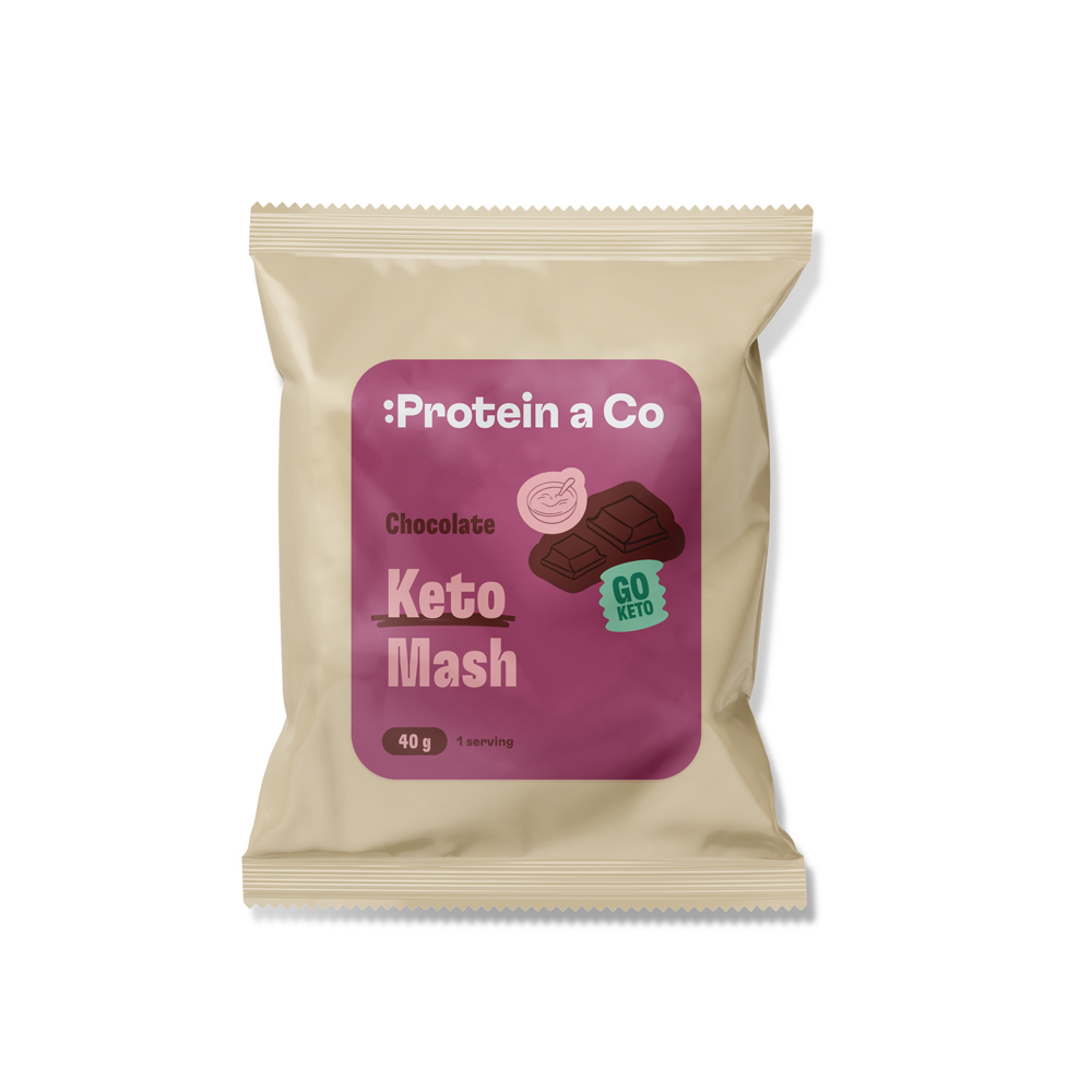 Protein & Co. Keto mash – proteinová dietní kaše - 1 porce 40 g Zvol příchuť: Čokoláda