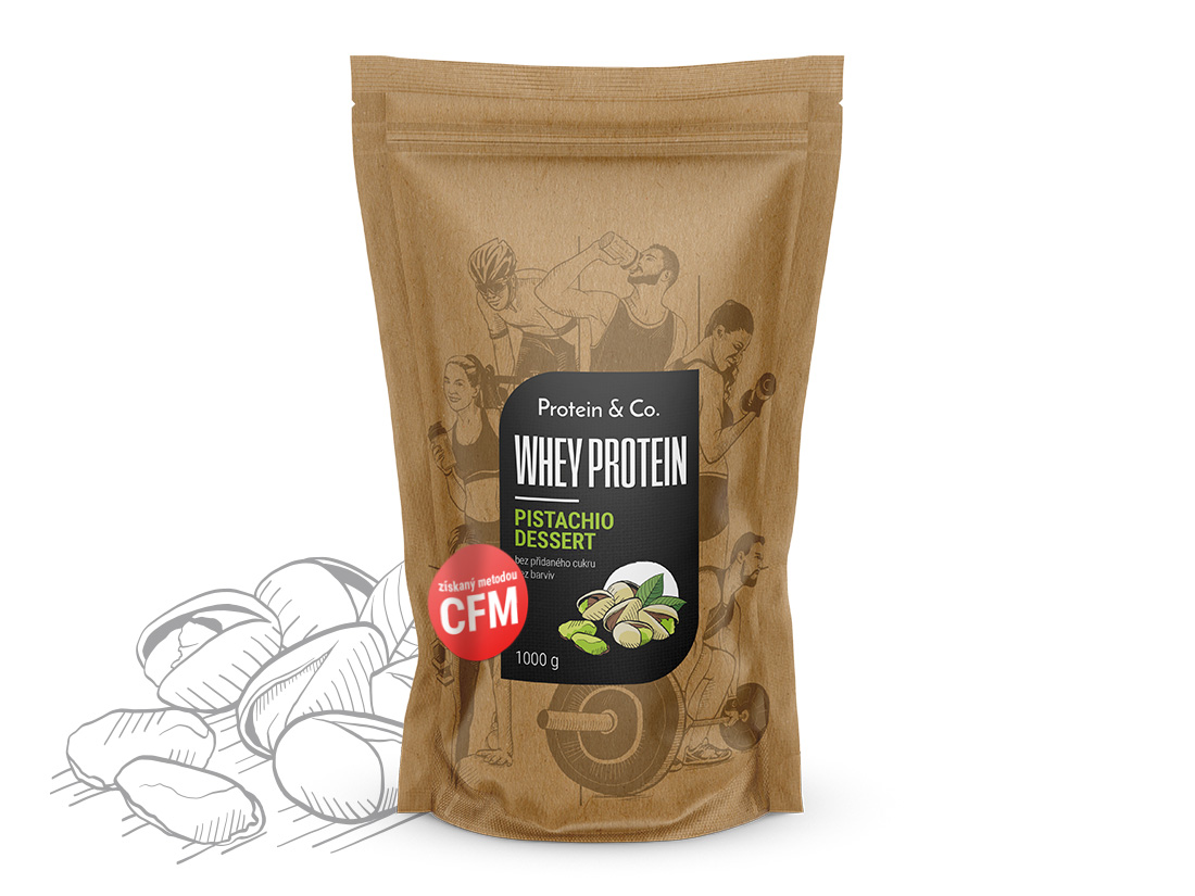 E-shop Protein&Co. CFM Whey protein 80 1000 g Zvoľ príchuť: Pistachio dessert