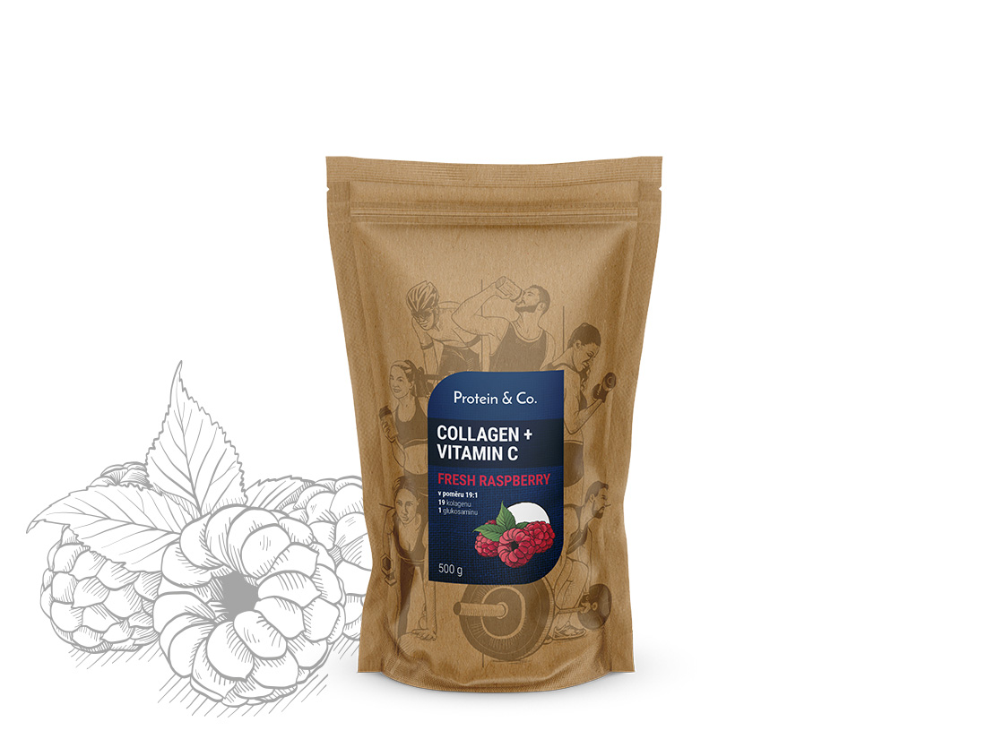 E-shop Protein & Co. Kolagén + vitamín C 500 g Zvoľ príchuť: Fresh raspberry