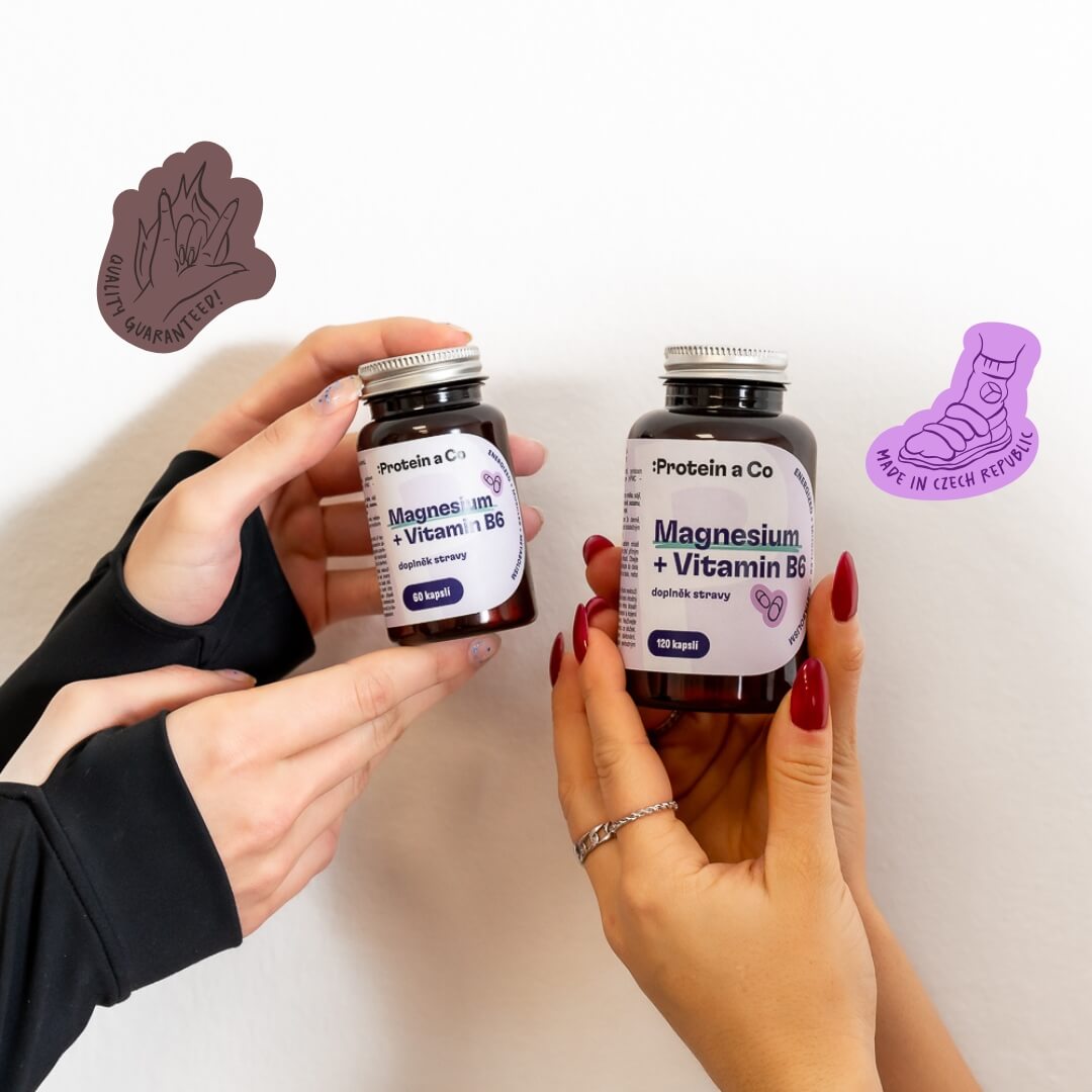 Protein&Co. Magnesium +B6 50 tbl. Množstvo: 60 cps Obrázek
