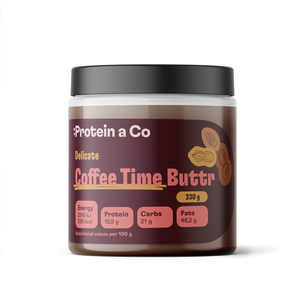 Protein & Co. COFFEE TIME - oříškový krém s kávou 330 g