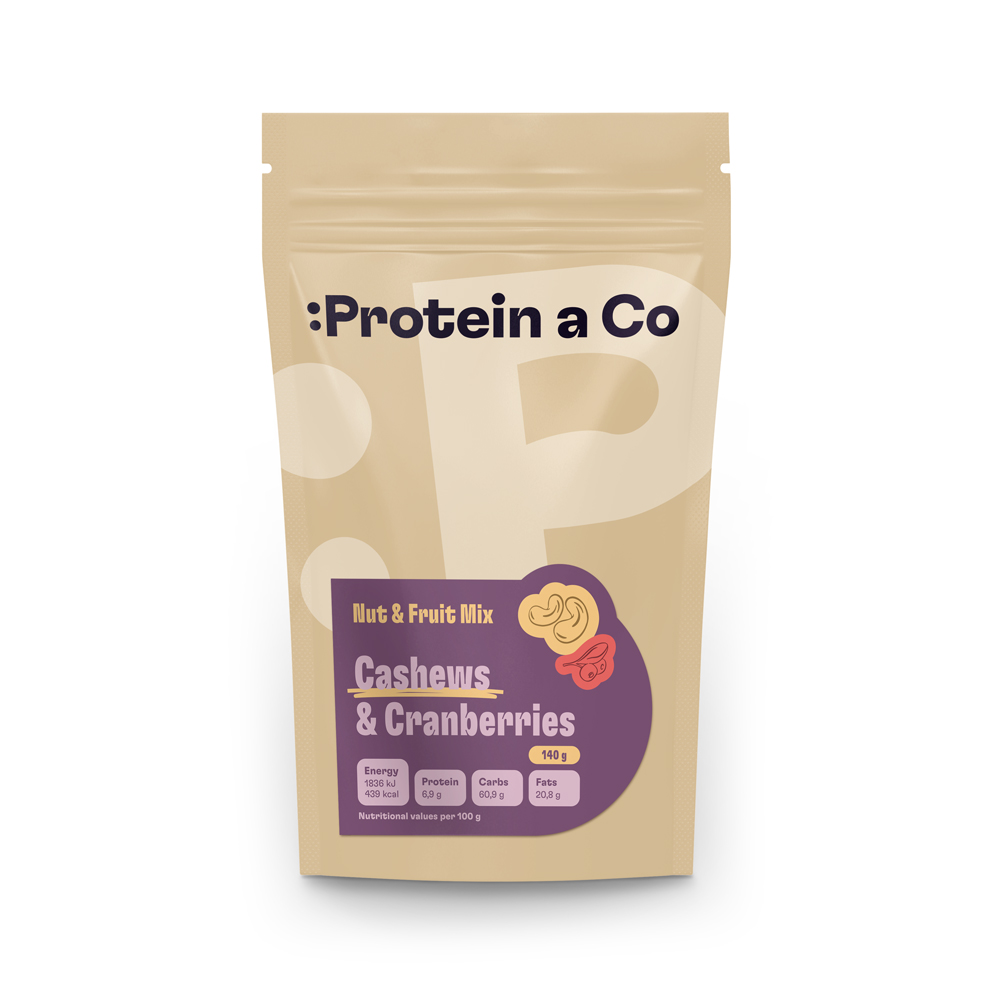 Protein & Co. Kešu + brusnice 140 g