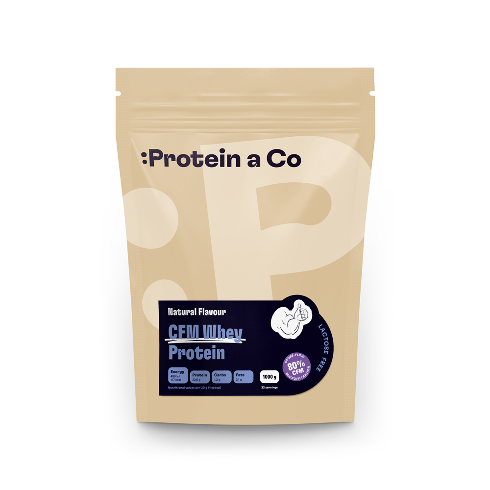 Protein & Co. Bezlaktózový CFM Whey Váha: 1000g, Zvol příchuť: Salted caramel