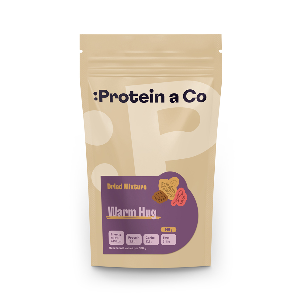 Protein & Co. Láskyplné objatie – zmes orechov, ovocia a čokolády 140 g