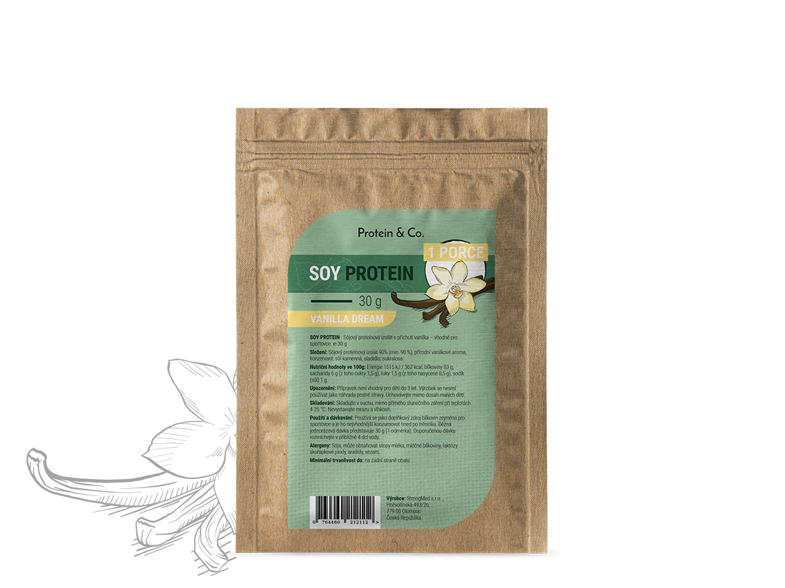 E-shop Protein & Co. Sójový proteín - 1 porcia 30 g Zvoľ príchuť: Vanilla dream