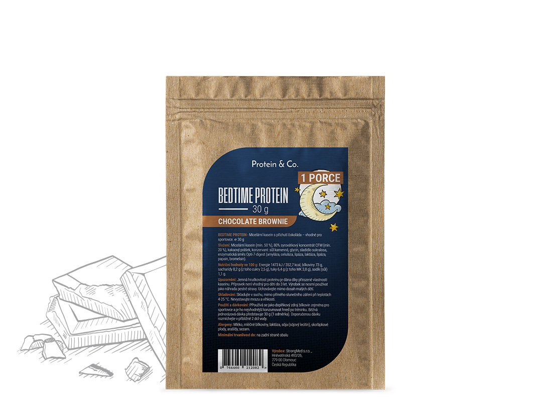 E-shop Protein & Co. BEDTIME proteín - 1 porcia 30 g Zvoľ príchuť: Chocolate brownie