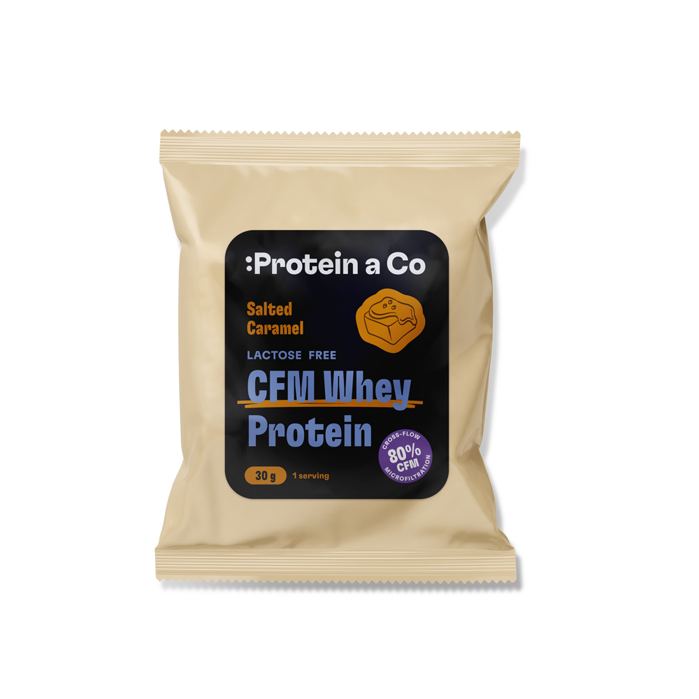 Protein & Co. Bezlaktózový CFM Whey - 1 porce 30 g Zvol příchuť: Strawberry milkshake