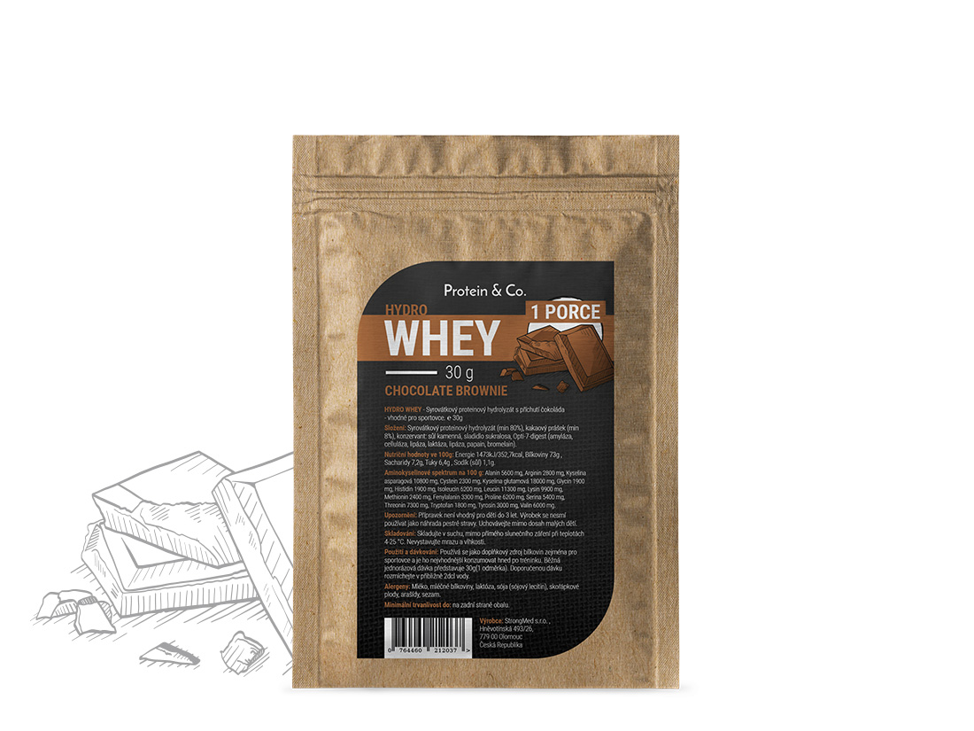 E-shop Protein & Co. HYDRO WHEY - 1 porcia 30 g Zvoľ príchuť: Chocolate brownie