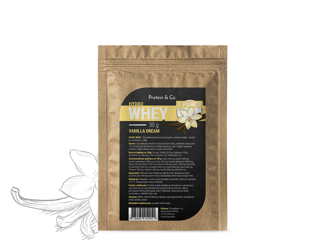 E-shop Protein & Co. HYDRO WHEY - 1 porcia 30 g Zvoľ príchuť: Vanilla dream