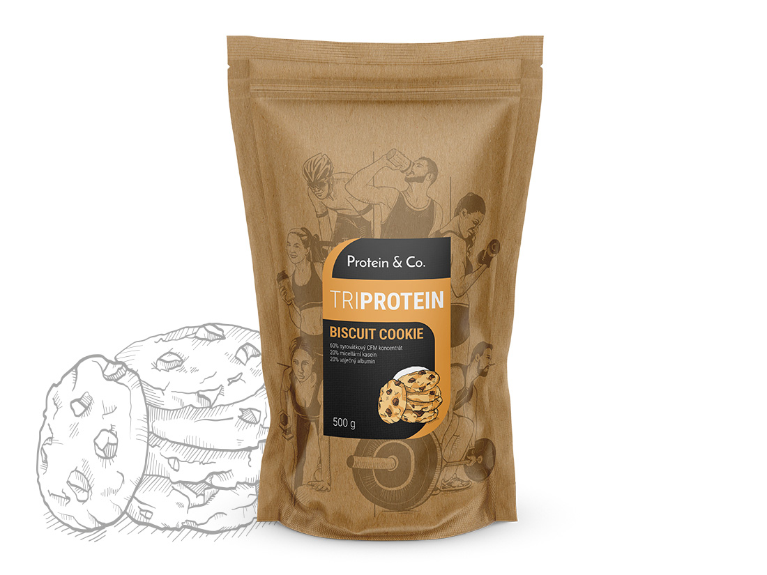 E-shop Protein & Co. TRIPROTEIN 500 g - akcia 2 + 1 zdarma Zvoľ príchuť: Vanilla dream, Zvoľ príchuť 3: Natural, Zvoľ príchuť: Strawberry milkshake