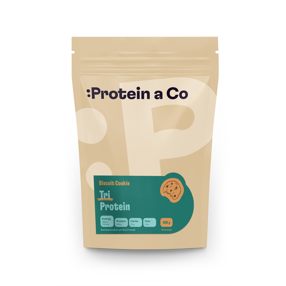 Protein & Co. Triprotein ochutený – 500 g Zvoľ príchuť: Vanilla dream