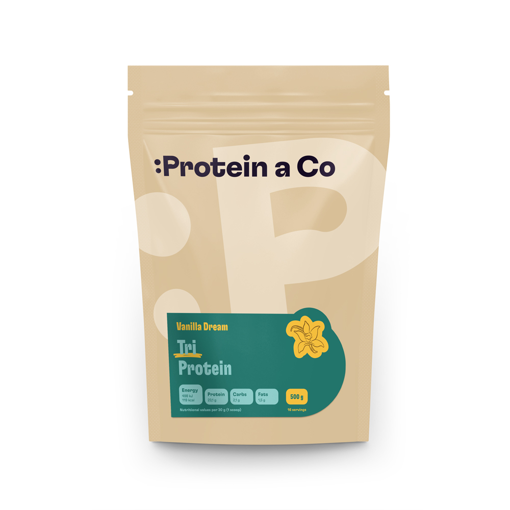 Protein&Co. TriBlend – protein MIX 1 kg PŘÍCHUŤ: Pistachio dessert Obrázek