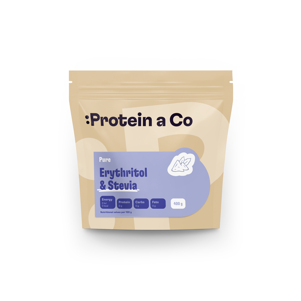 Protein & Co. Přírodní sladidlo – ERYTHRITOL a STEVIA natural sweetener 400 g