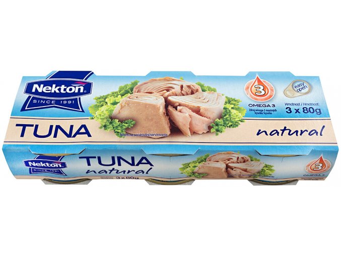 Nekton Nektón Tuniak vo vlastnej šťave celý 3x80 g Obrázek