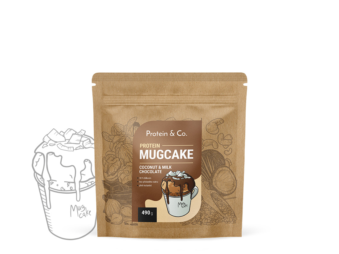 Protein & Co. Protein MugCake 490 g Zvoľ príchuť: Coconut & Milk Chocolate