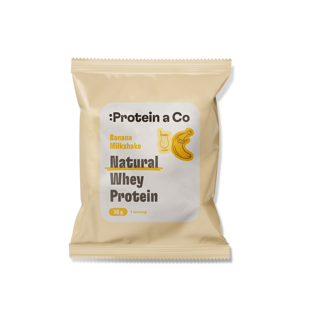 Protein&Co. NATURAL WHEY 30 g Zvol příchuť: Dried strawberries Obrázek