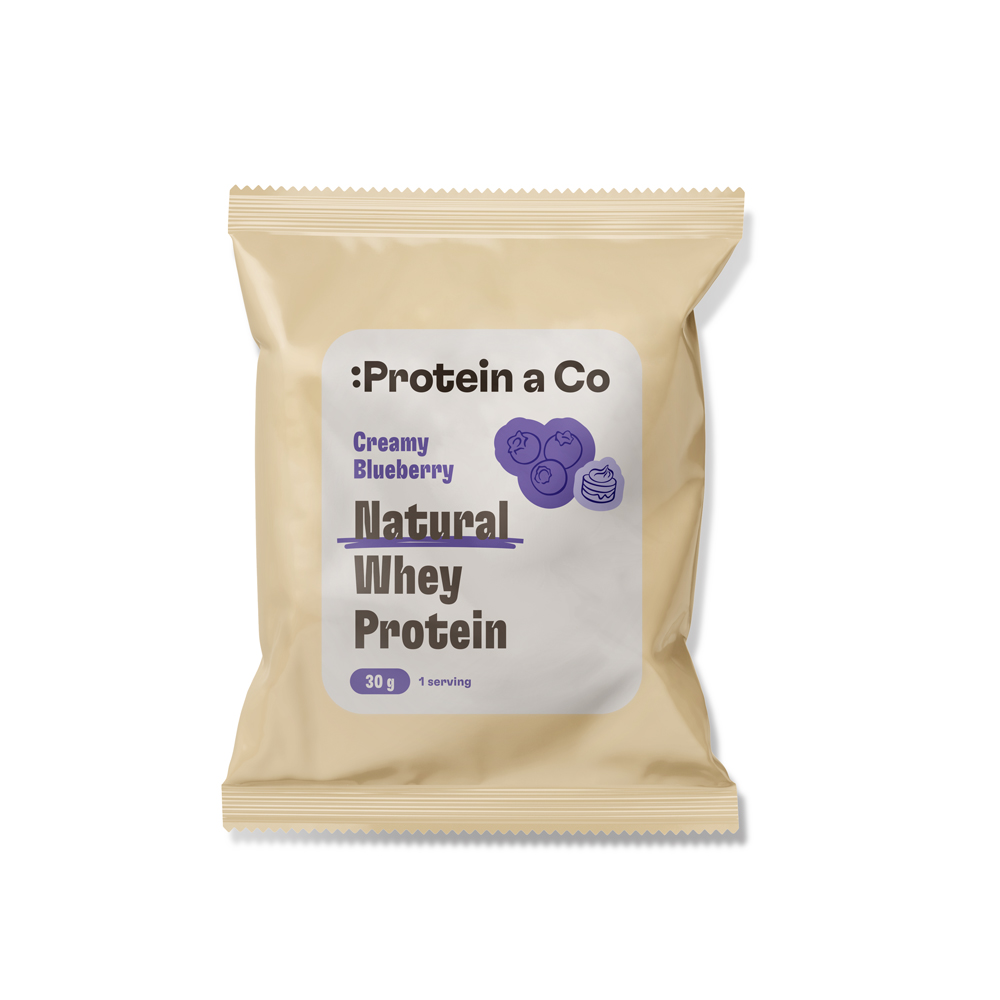 E-shop Protein&Co. NATURAL WHEY 30 g Zvoľ príchuť: Creamy blueberry