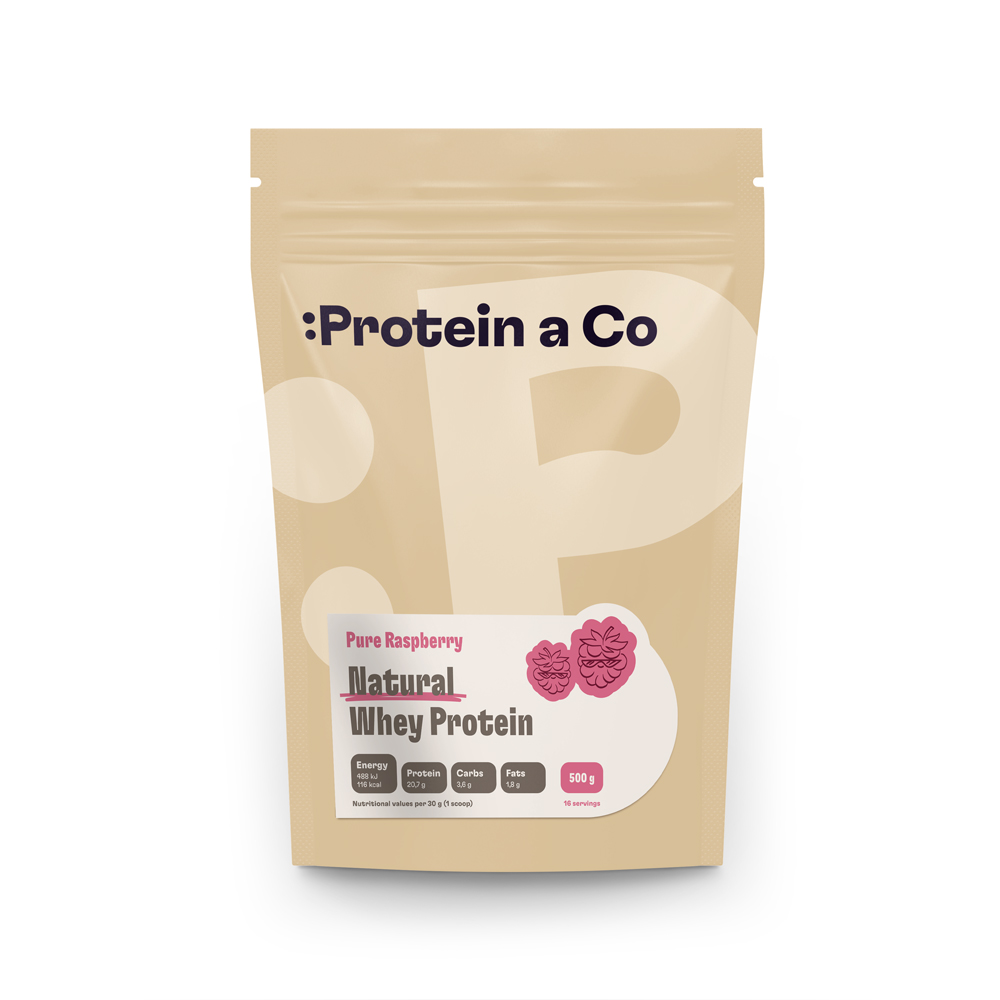 Protein&Co. Natural Whey 1 kg Váha: 1 000 g, Zvol příchuť: Dried strawberries Obrázek