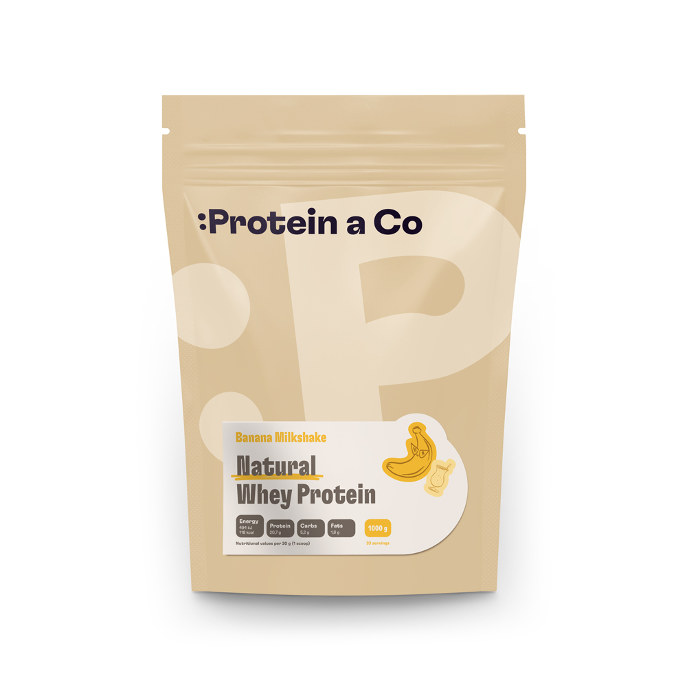 Protein&Co. Natural Whey 1 kg Váha: 1 000 g, Zvol příchuť: Dried strawberries Obrázek