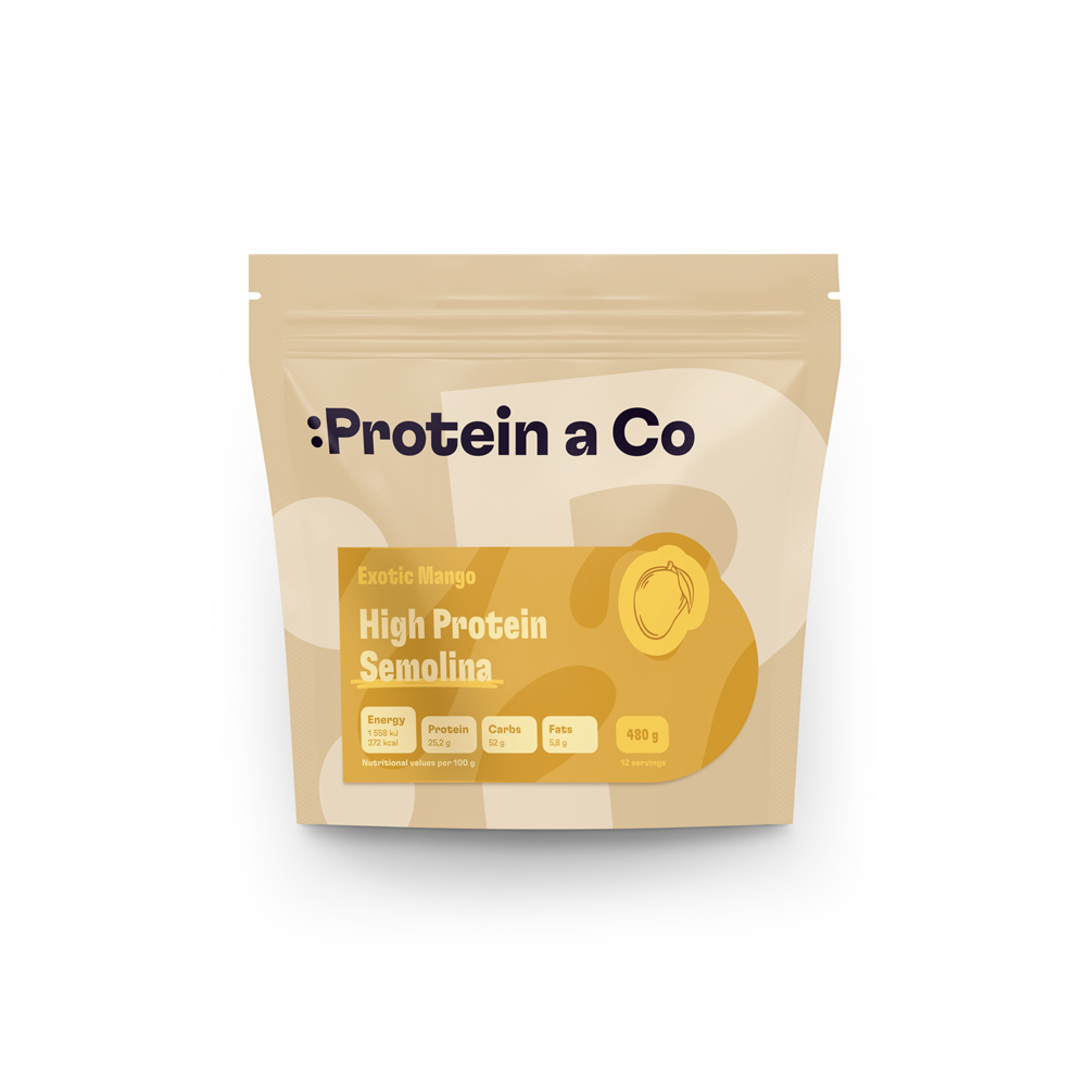 Protein & Co. Proteinová krupicová kaše 480 g Vyber si z těchto lahodných příchutí: Creamy vanilla