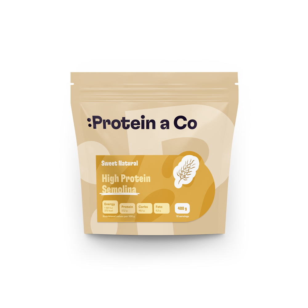 Protein & Co. Proteinová krupicová kaše 480 g Vyber si z těchto lahodných příchutí: Sweet strawberry