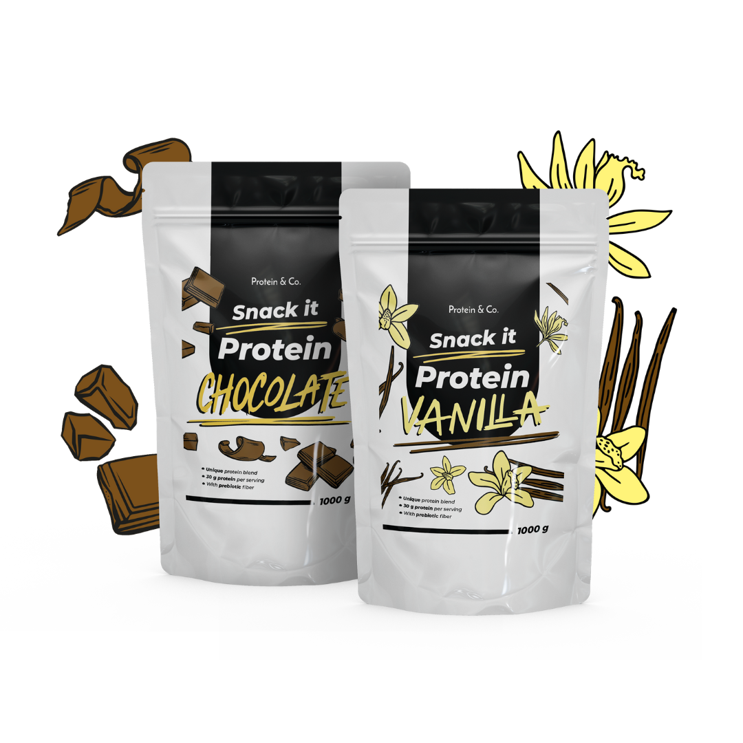 E-shop Protein & Co. SNACK IT Proteín 1 kg + 1 kg za zvýhodnenú cenu Zvoľ príchuť: Coconut milk, Zvoľ príchuť: Coconut milk