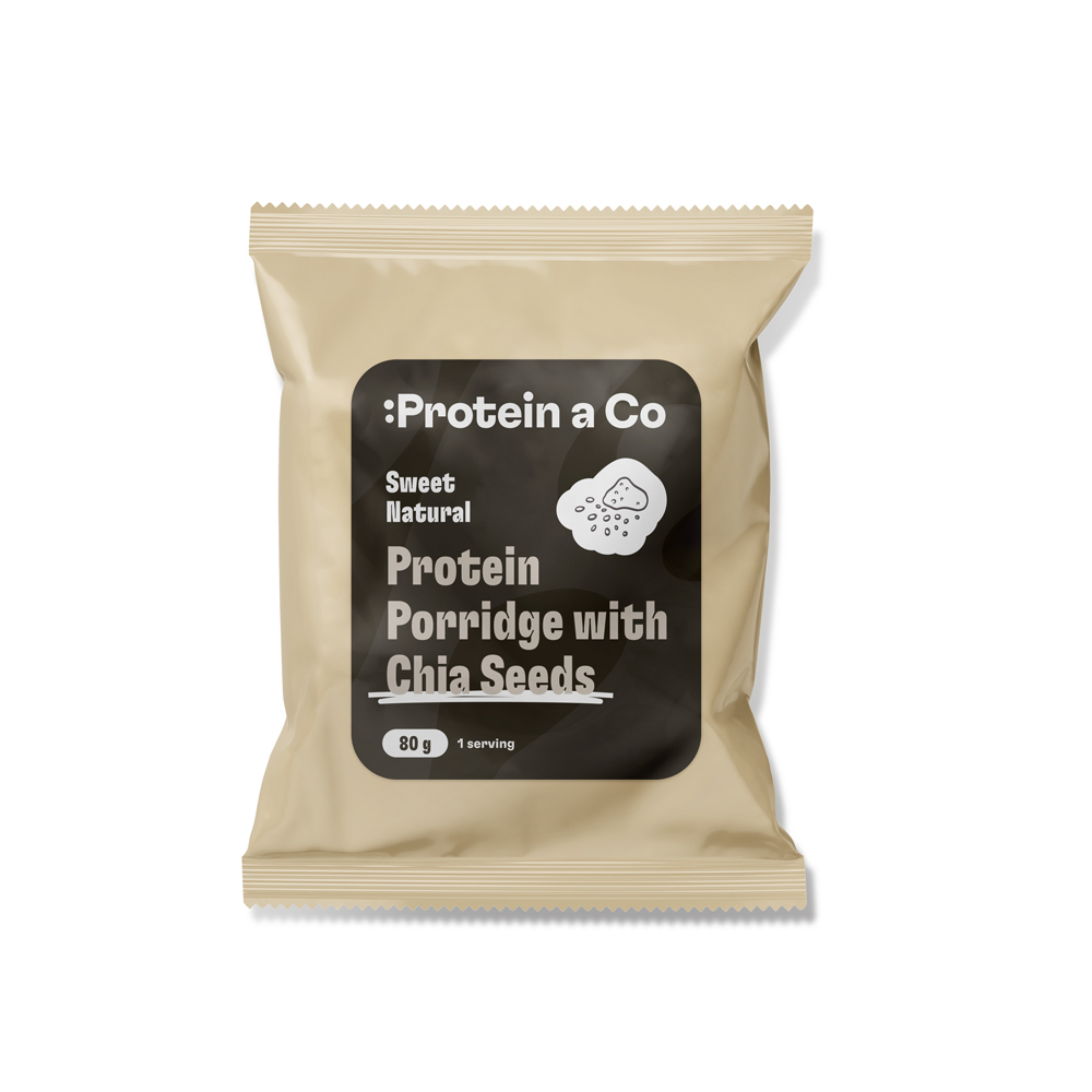 Protein&co. Proteínová kaša s chia 80 g PRÍCHUŤ: Sweet natural Obrázek
