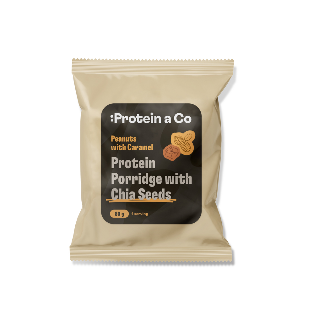 Protein&co. proteinová kaše s chia 80 g Zvol příchuť: Kokos s mandlí