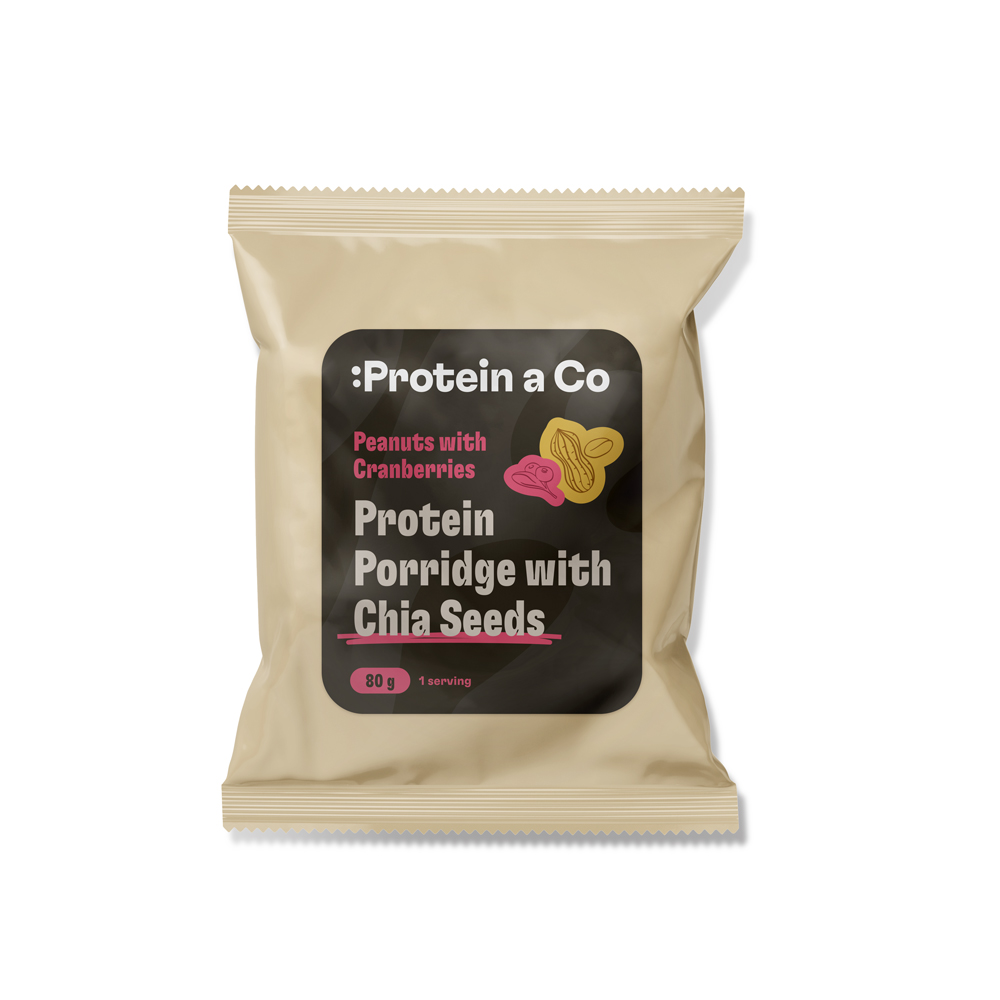 Protein&co. proteinová kaše s chia 80 g Zvol příchuť: Švestka s mákem