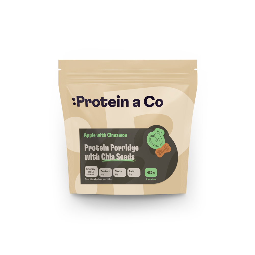 Protein&co. proteinová kaše s chia 480 g Zvol příchuť: Gingerbread Spices Obrázek