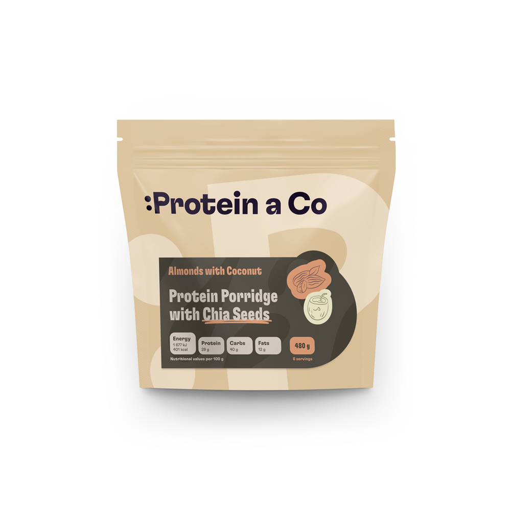 Protein&co. proteinová kaše s chia 480 g Zvol příchuť: Gingerbread Spices Obrázek
