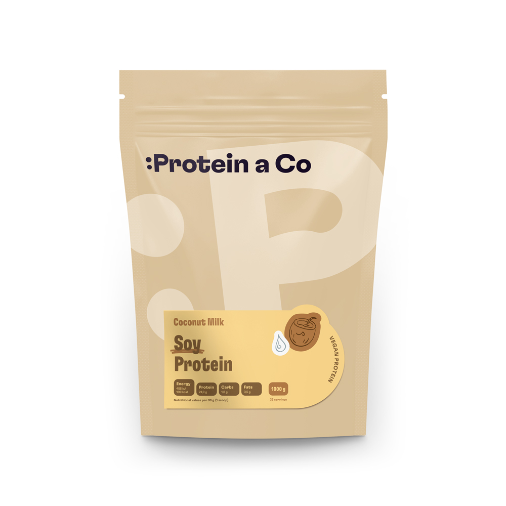 Protein&Co. Sójový protein 1 kg Zvol příchuť: Chocolate brownie