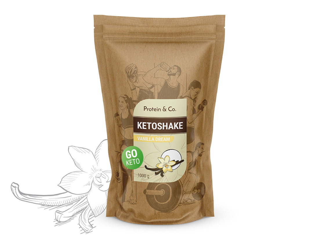 Protein & Co. Ketoshake – proteínový diétny koktail Váha: 1 000 g, Zvoľ príchuť: Vanilla dream