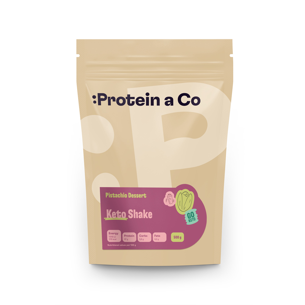 Protein&Co. Ketoshake – proteinový dietní koktejl 1 kg Zvol příchuť: Strawberry milkshake, Množství: 500 g