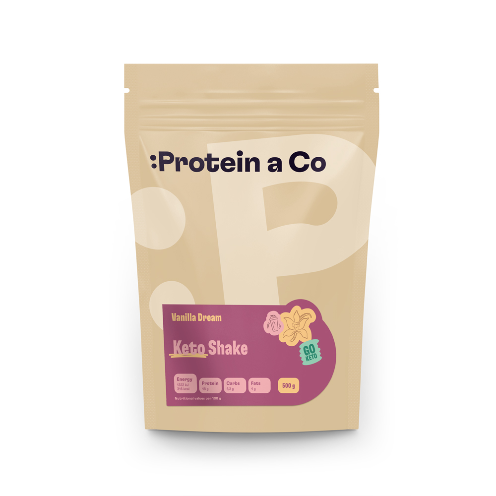 Protein&Co. Ketoshake – proteinový dietní koktejl 1 kg Zvol příchuť: Vanilla dream, Množství: 1000 g
