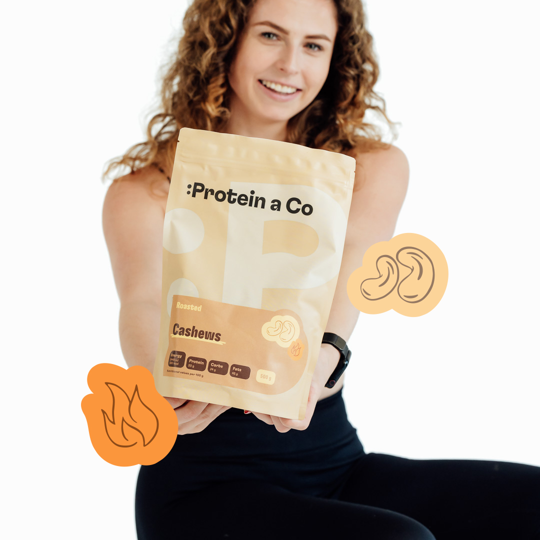 Protein&Co. Kešu pražené nesolené Váha: 500g Obrázek