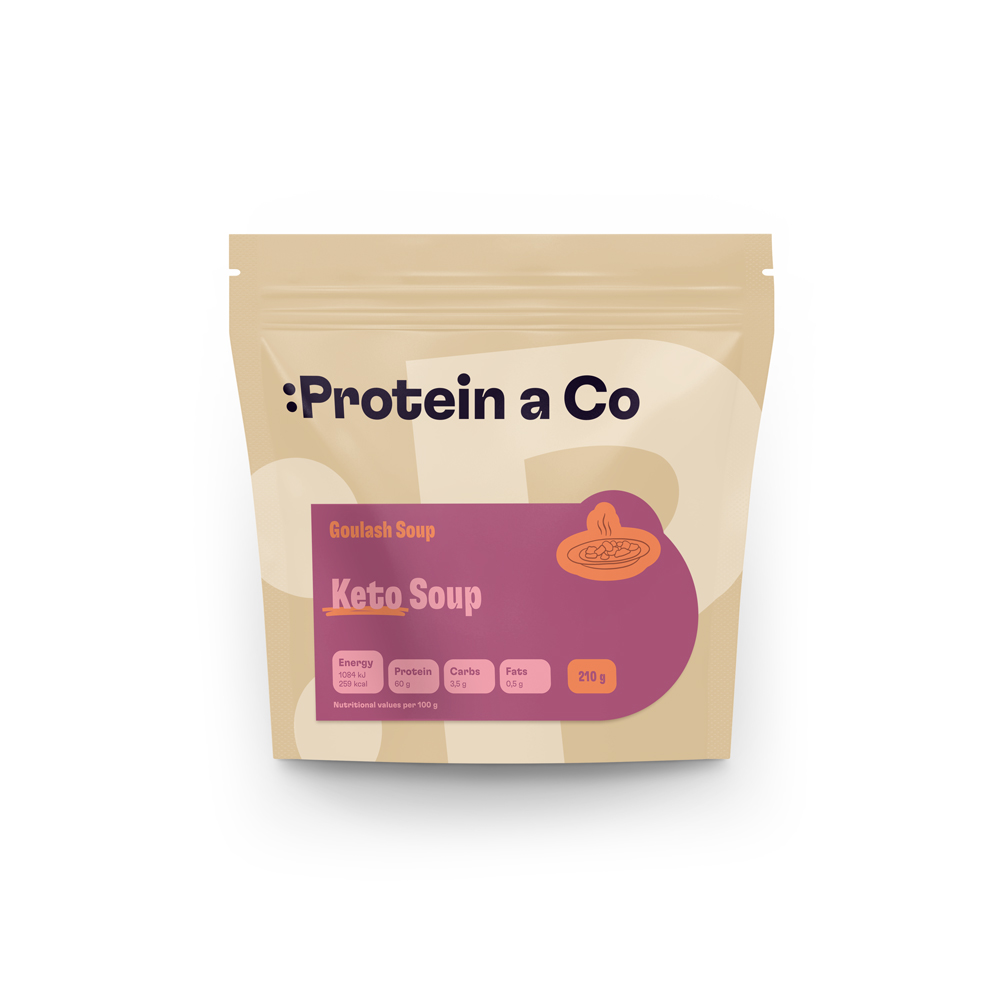 Protein&Co. Keto proteinová polévka Zvol příchuť: Gulášová polévka, Množství: 210g