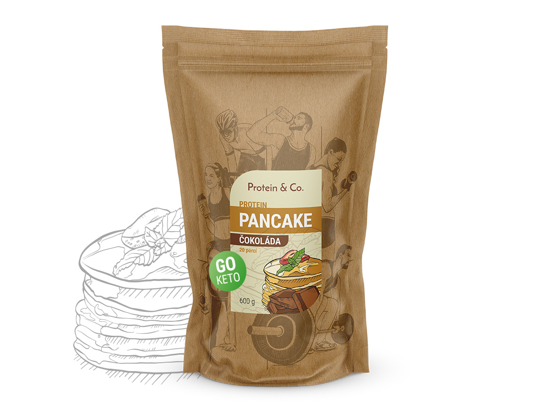 E-shop Protein & Co. Keto proteínové palacinky Váha: 600 g, Zvoľ príchuť: Čokoláda