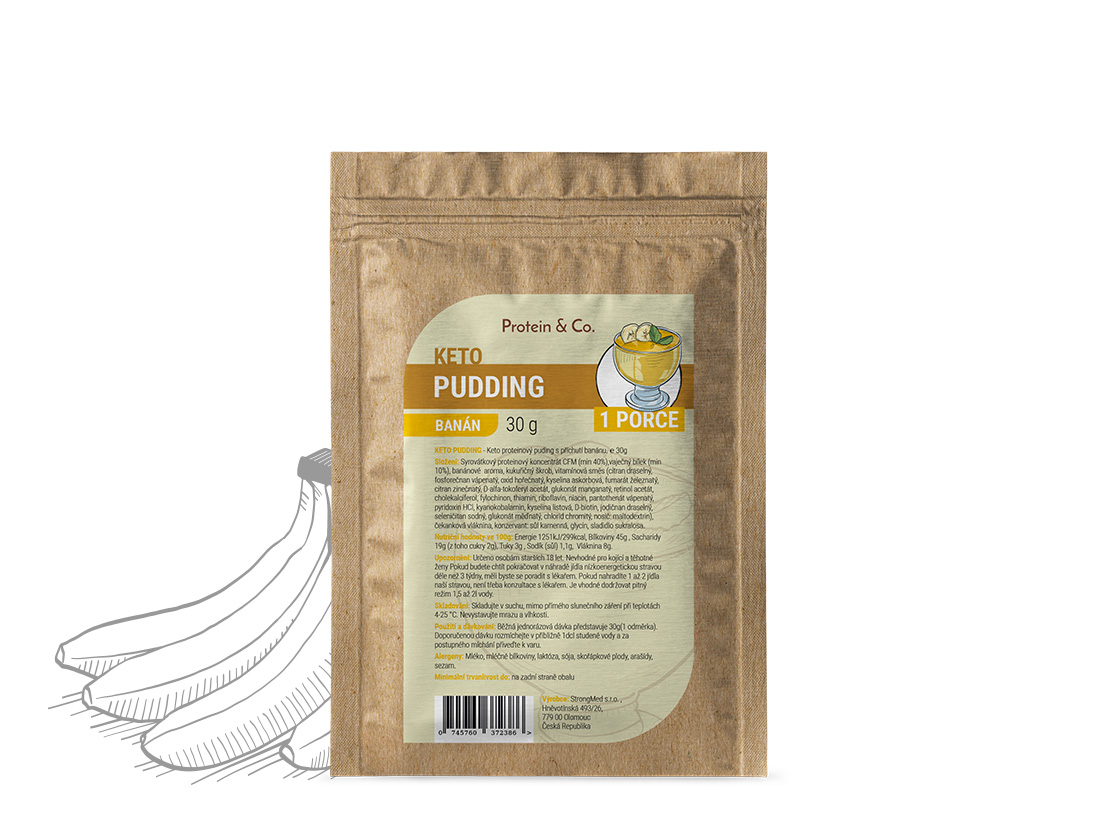 Protein & Co. Keto proteínový pudding 1 porcia – 30 g Zvoľ príchuť: Banán