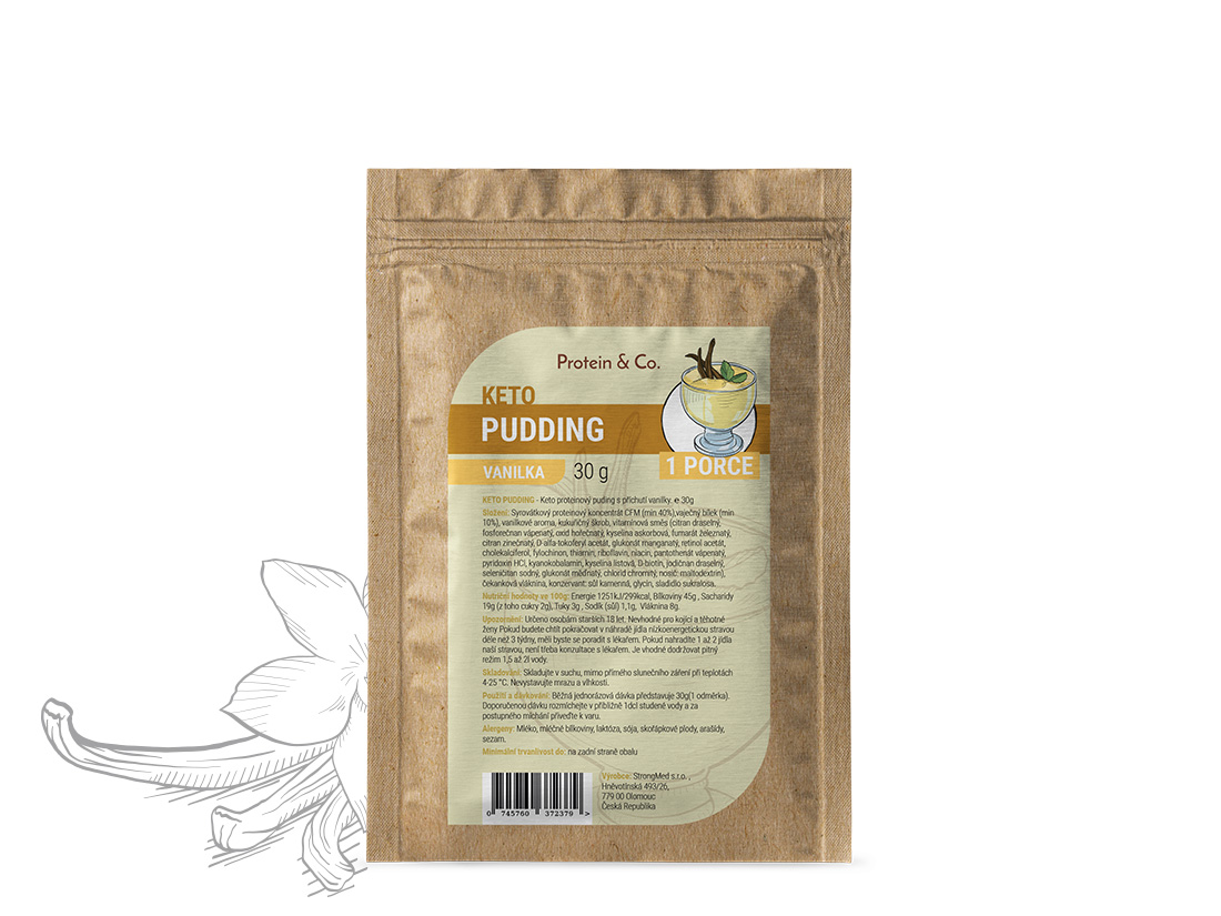 E-shop Protein & Co. Keto proteínový pudding 1 porcia – 30 g Zvoľ príchuť: Vanilka