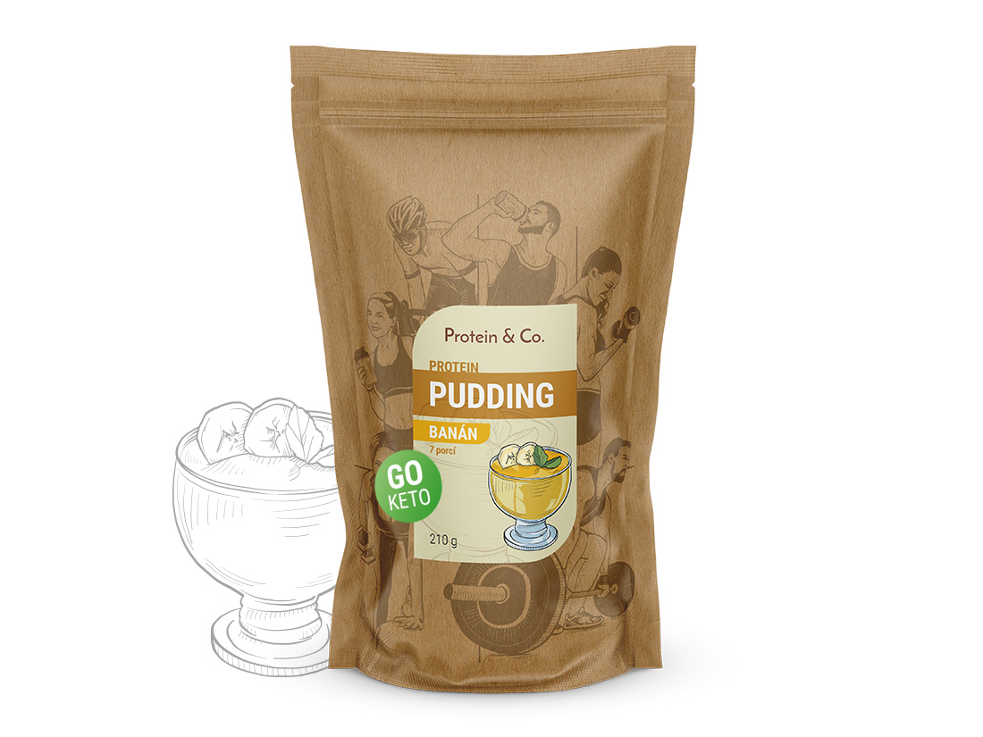 Protein & Co. Keto proteínový pudding Váha: 210 g, Zvoľ príchuť: Banán