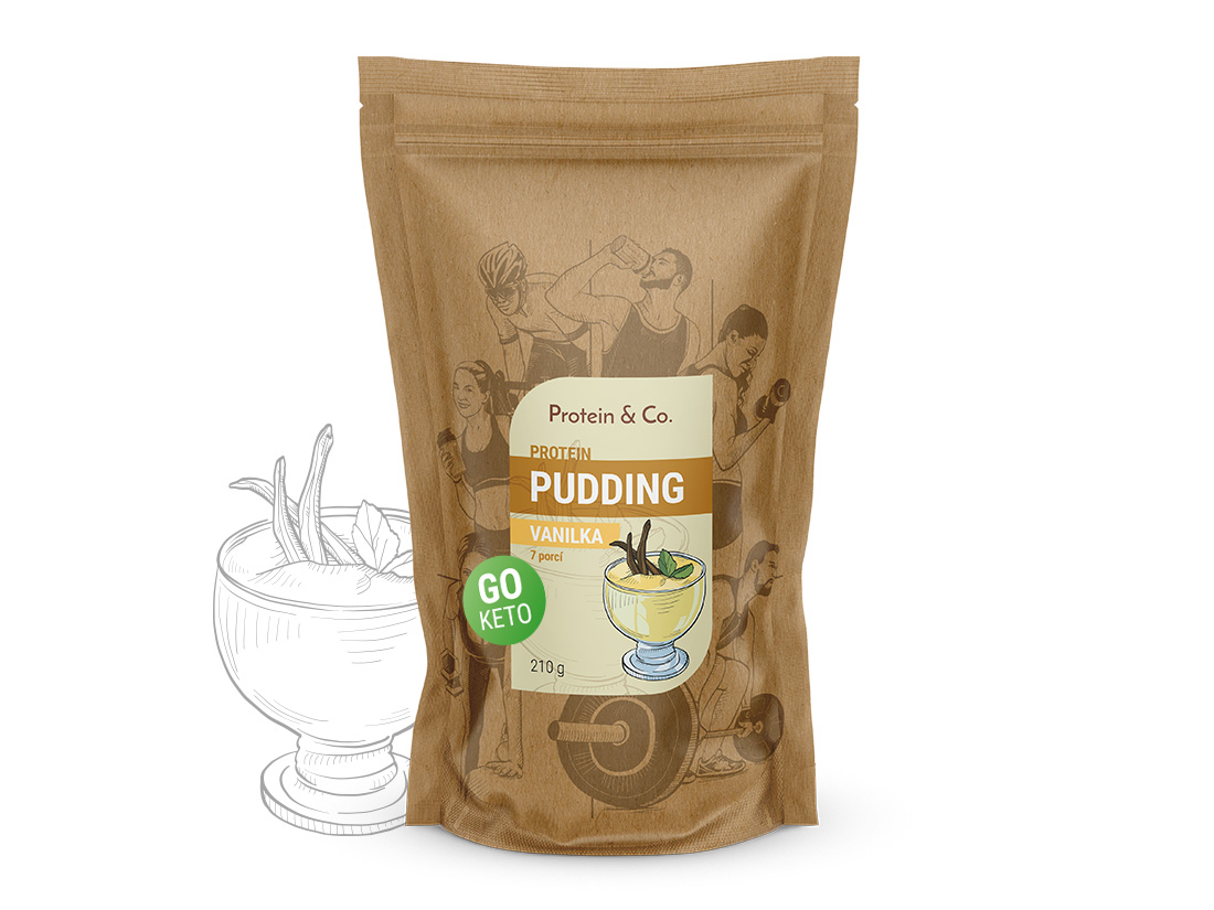 Protein & Co. Keto proteínový pudding Váha: 210 g, Zvoľ príchuť: Vanilka
