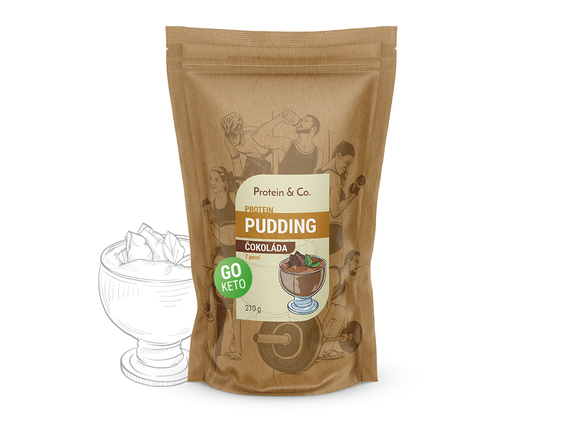 Protein & Co. Keto proteínový pudding Váha: 210 g, Zvoľ príchuť: Čokoláda