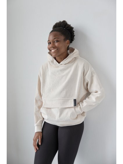 Mikina manšestrová s kapucí | protenpocit.cz