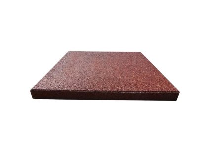 DLAŽDICE gumová červená v/š/d: 40x500x500 mm