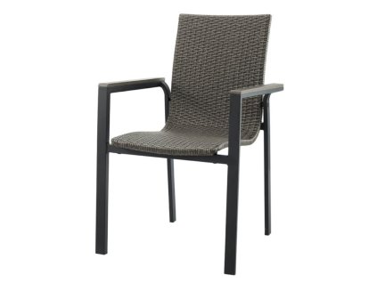 Křeslo stohovatelné CALVIN 944 barva: šedá / antracit, žíhané Model 2023